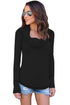 Sexy Black Off The Shoulder Long Sleeve Top